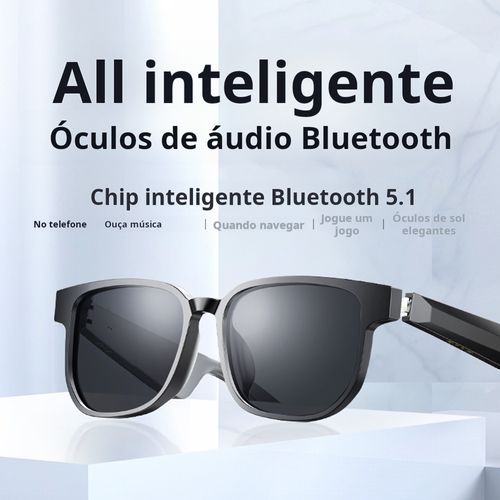 Óculos inteligentes, fone de ouvido sem fio óculos inteligentes para ouvir música e chamadas, compatível com óculos inteligentes de esportes criativos