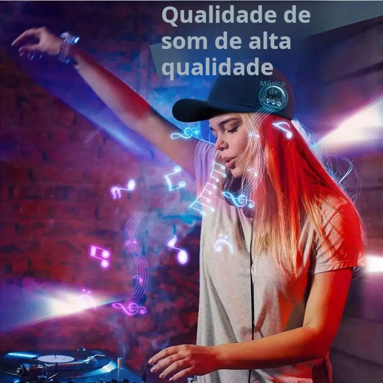 Viseira de beisebol inteligente sem fio- música mãos-livres, alto-falante embutido, à prova de suor, ótimo para esportes ao ar livre e fitness, presente original para sua família e amigos