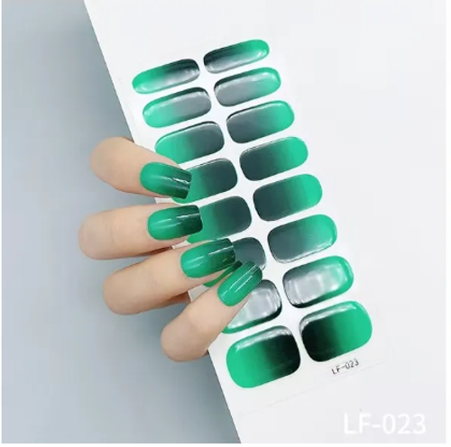 Semi Cured Gel Nail Wraps Nail Stickers（With lights）