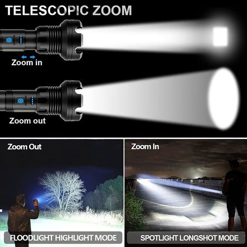 🔥HOT SALE 49% OFF🔥 - LED Rechargeable Tactical Laser Flashlight 90000 High Lumens