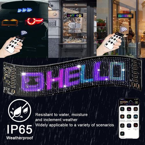 LED flexible display APP Bluetooth decorative advertising screen full color smart car stickers