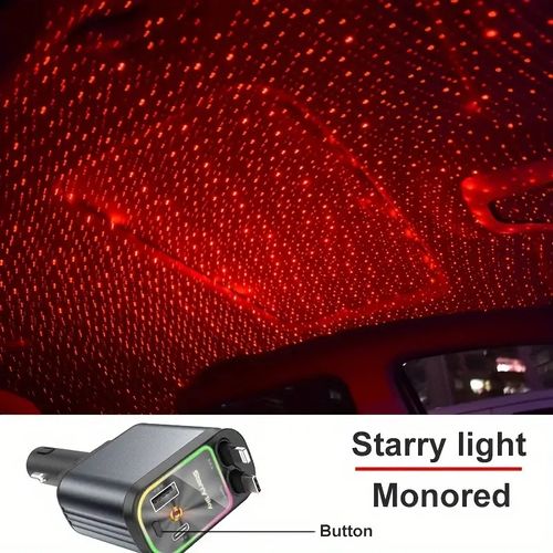 Retractable Car Charge With Star Projector Night Light