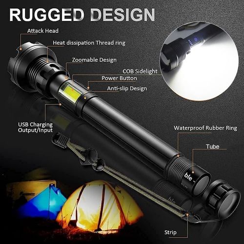 🔥HOT SALE 49% OFF🔥 - LED Rechargeable Tactical Laser Flashlight 90000 High Lumens