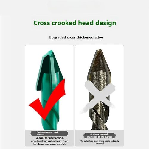 （6+8+10+12MM 4-pack）Cross Alloy Multi-Purpose Drill Bit Set