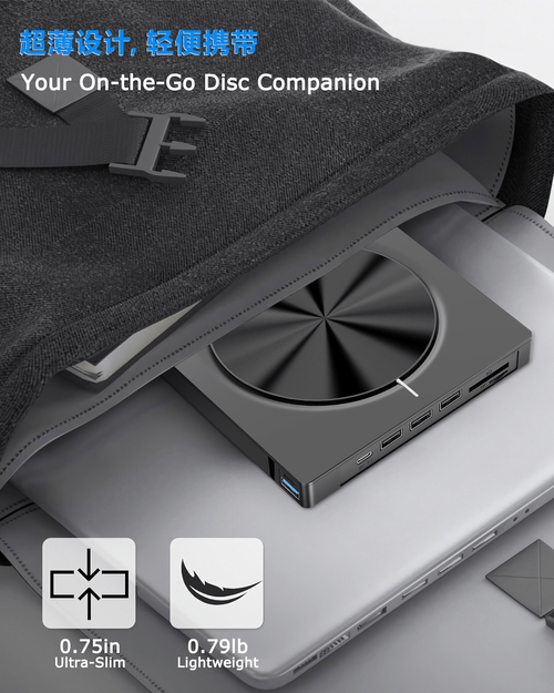 USB 3.0*SD*TF*DVD*CD*VCD-Type-C Player Portable Burner Support Blu-Rays