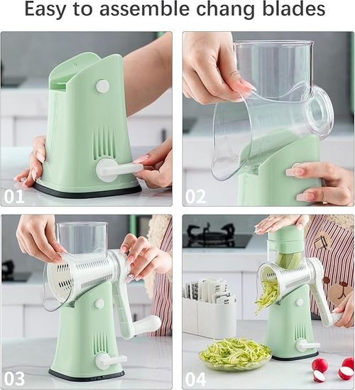 🔥🔥HOT SAVE-48% OFF🔥🔥5 in 1 Rotary Cheese Grater Vegetable Slicer