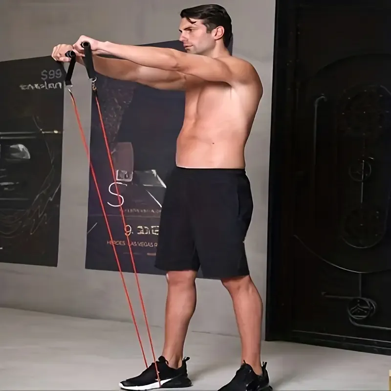 Premium Exercise Bands for Home Gym, Fitness, Yoga & Pilates with Legs Ankle