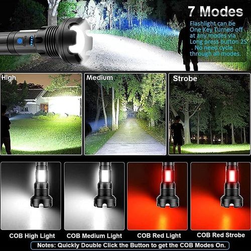 🔥HOT SALE 49% OFF🔥 - LED Rechargeable Tactical Laser Flashlight 90000 High Lumens