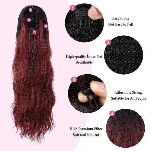 Diy Drawstring wig ponytail