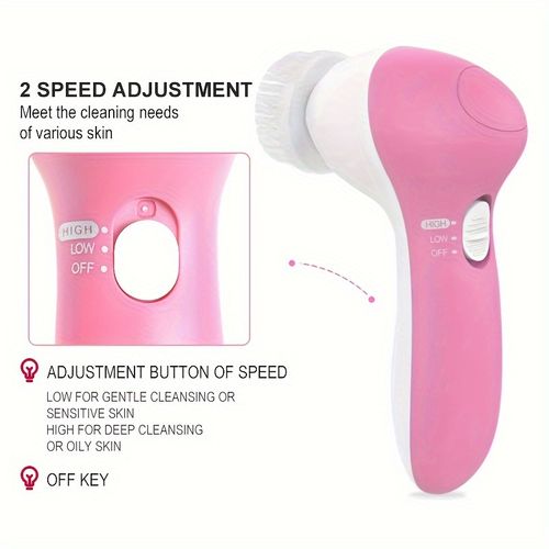 5 in 1 Electric Spin Brush Facial Cleaning Apparatus