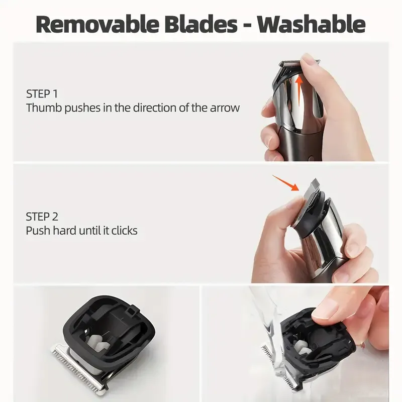 Hair Clippers for Men with Electric Razor, Shavers, Trimmers for Mustache, Body, Face, Nose & Ear Hair - Perfect Gifts for Him