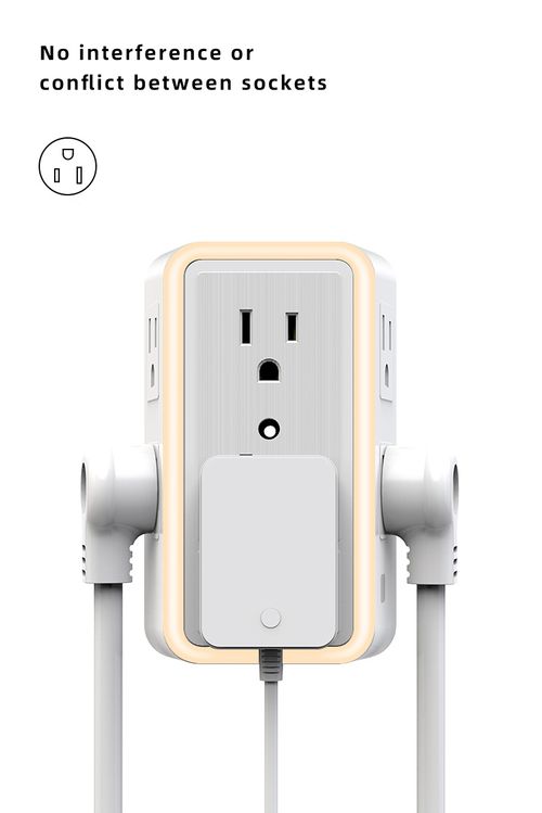 rotector Outlet Extender with USB C Multi Plug Outlet and Smart Night Light