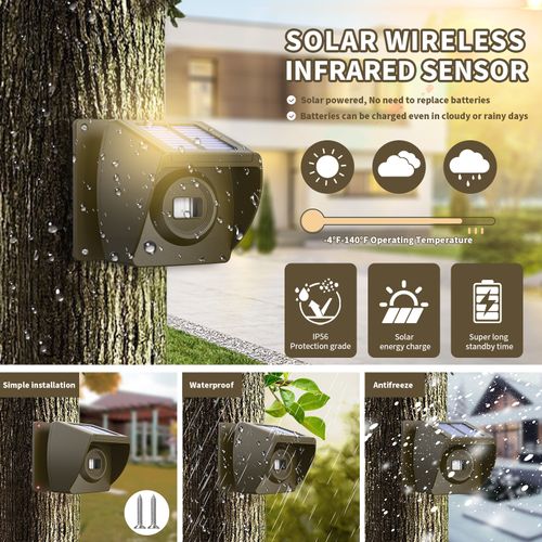 ireless Solar Driveway Alarm: Outdoor - Rated Weatherproof Security System