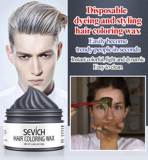 Disposable dyeing and styling hair coloring wax (2 boxes)