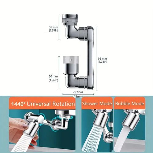 1pc 1440° Swivel Faucet Spray Head