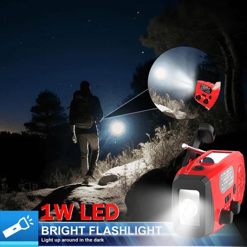 Hand Crank SelfPowered Solar Portable Mini Emergency Power bank SurvivalRadios 