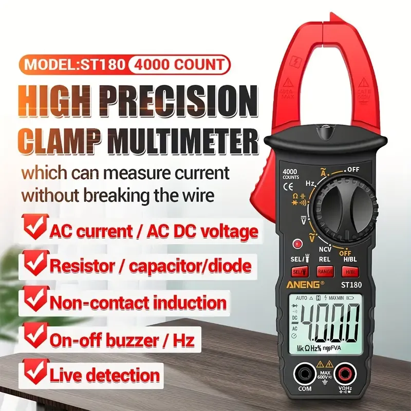 Advanced 4000 Counts ST180 Digital Clamp Meter Multimete