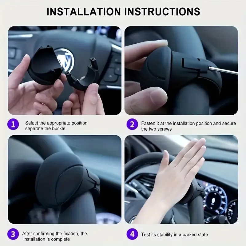 Car Steering Wheel Assist Driving Booster Ball One-hand Control Non-slip Silicone Steering Wheel Knob