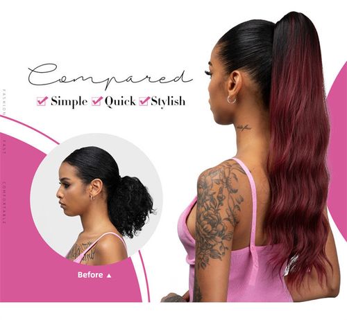 Diy Drawstring wig ponytail