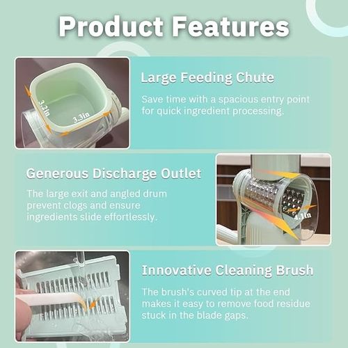 🔥🔥HOT SAVE-48% OFF🔥🔥5 in 1 Rotary Cheese Grater Vegetable Slicer