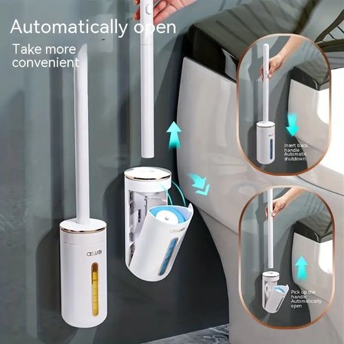 Upgraded Design Of Toilet Brush And Bracket Set