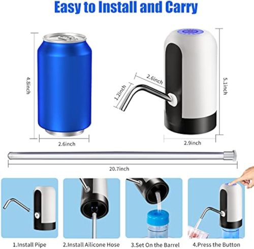 1pc USB Rechargeable&Portable Electric Water Bottle Pump