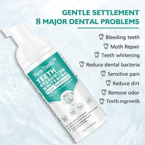 Toothpaste Mousse Foam, Calculus Removal, Teeth Whitening, Healing Mouth Ulcers, Eliminating Bad Breath, Preventing and Healing Caries, Tooth Regeneration
