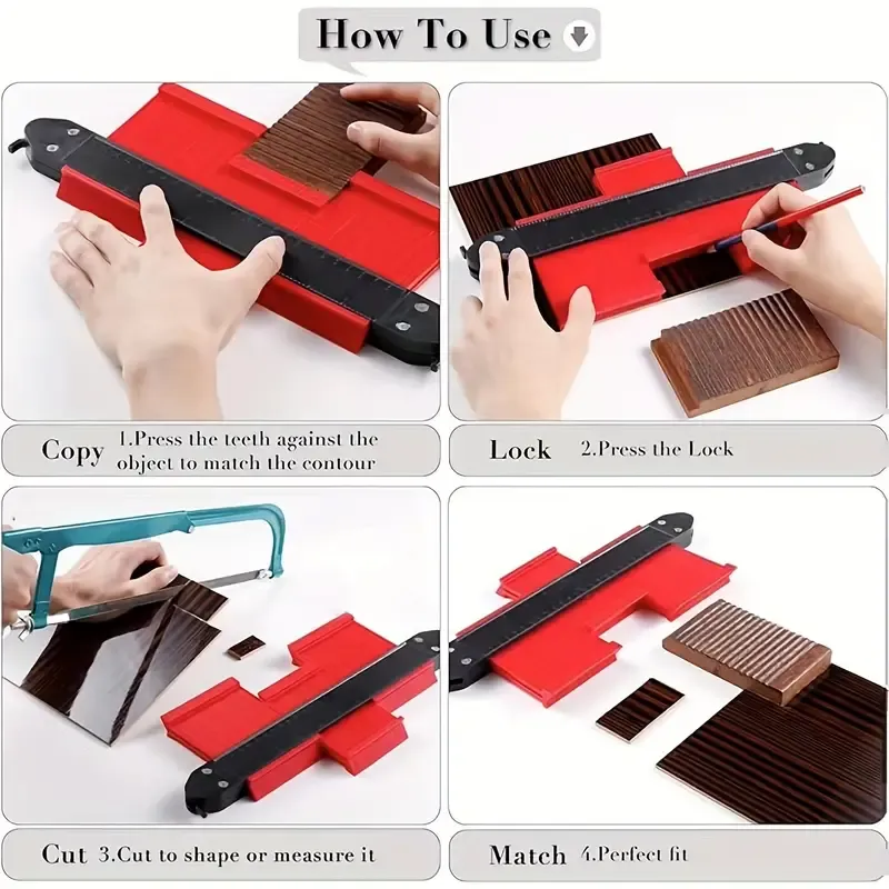Plastic Contour Gauge Profile Multi-functional Shaping Contour Gauge Duplicator Measure Ruler