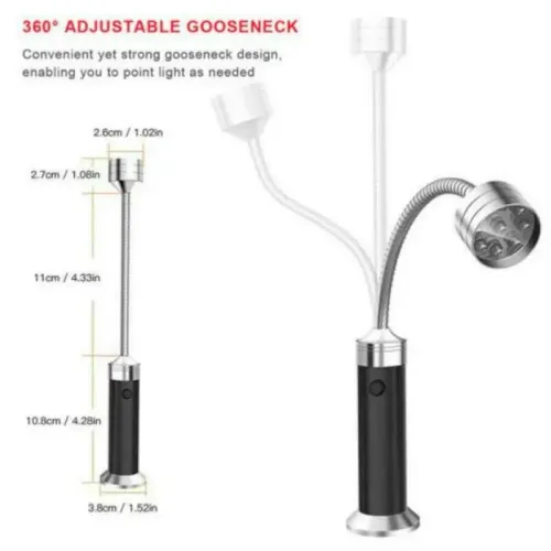 Zoom flashlight tail magnet auto repair work light