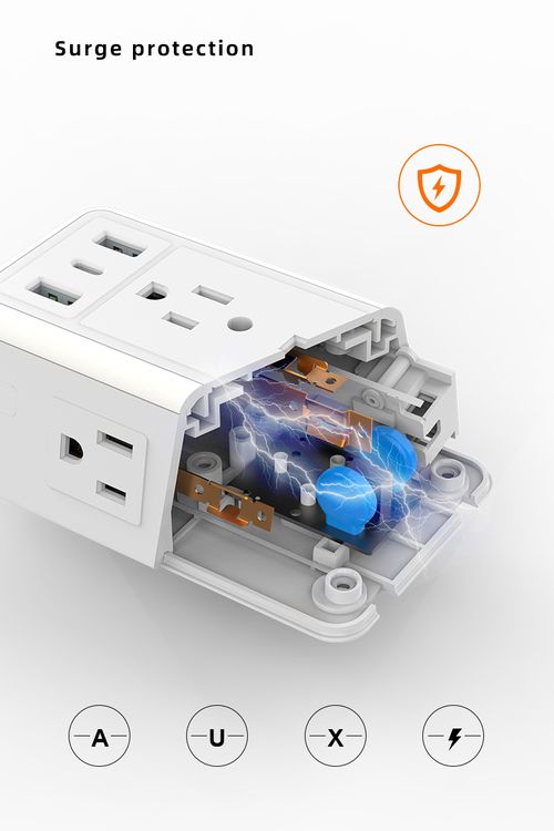 rotector Outlet Extender with USB C Multi Plug Outlet and Smart Night Light