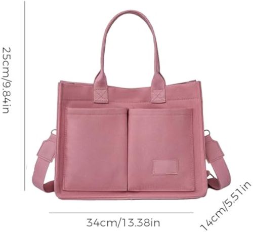 Women's Canvas Crossbody Bag, Retro Top Handle Satchel with Adjustable Strap for Daily Use