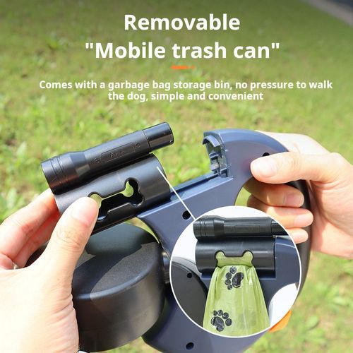Two-end one-tow two-retractable pet leash