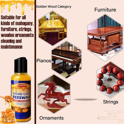 （Buy 1 Get 2 Free（3PCS））🔥Natural Beeswax & Orange Oil Wood Conditioner