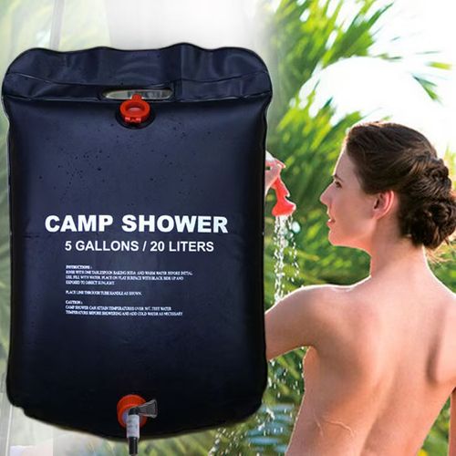 5 Gallon Portable Solar Shower Bag-Perfect for Outdoor Enthusiasts, Campers, Hikers, Beachgoers, and Swimmers
