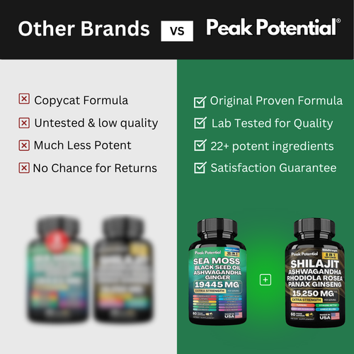 Sea Moss & Shilajit 24-in-1 Peak Vitality Blend（  Buy 1 Get 1 Free）