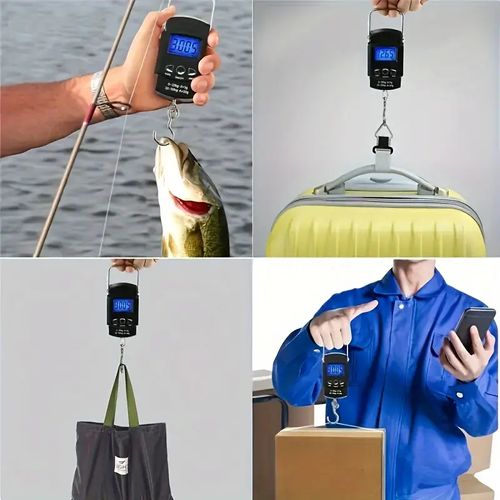 Electronic Portable Hand Scale, Mini Luggage Scale With Ruler, Fishing Bag Scale
