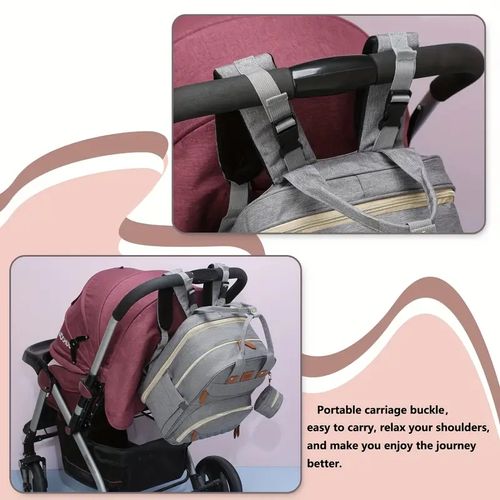 Stylish Diaper Bag Backpack - USB Charging, Multifunctional & Spacious - Complete with Changing Station & Pad