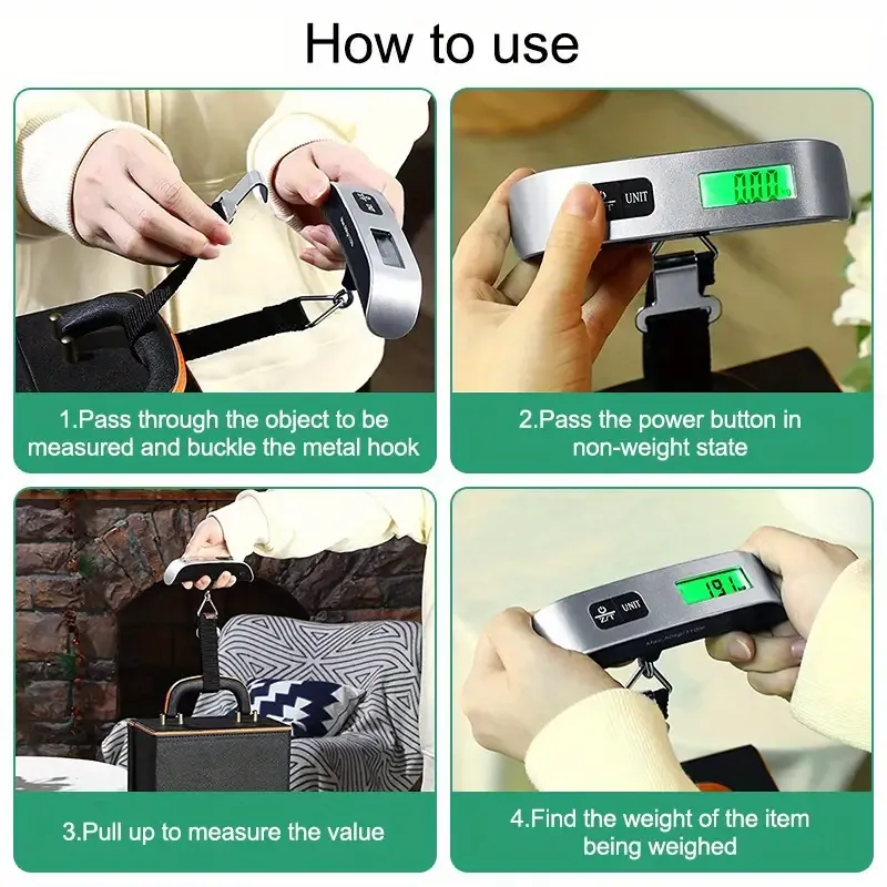 50 kg High Quality Portable LCD Display Hanging Digital Luggage Weighing Scale