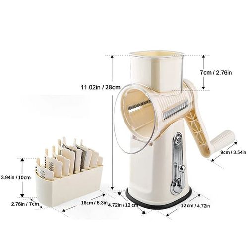 🔥🔥HOT SAVE-48% OFF🔥🔥5 in 1 Rotary Cheese Grater Vegetable Slicer
