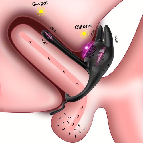 Ultimate Vibrating Penis Ring - 10 Intense Vibration Modes, 2-in-1 Silicone Cock Ring for Enhanced Male Pleasure, Couples' Adult Toy for Intimacy and Exploration