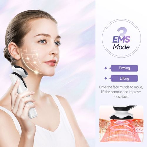 Facial Massager Multi-Polar Skin Firming V Shape Red Blue LED Light Therapy Sonic Vibration Anti-Aging Skin Care Device