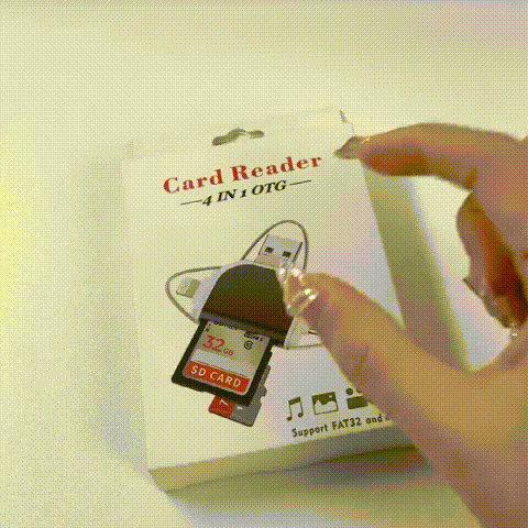 Multi-Port 4 in1 Universal SD TF Card Reader