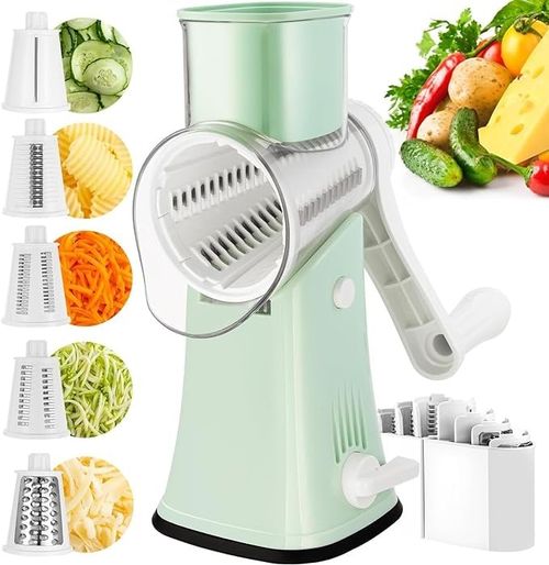 🔥🔥HOT SAVE-48% OFF🔥🔥5 in 1 Rotary Cheese Grater Vegetable Slicer