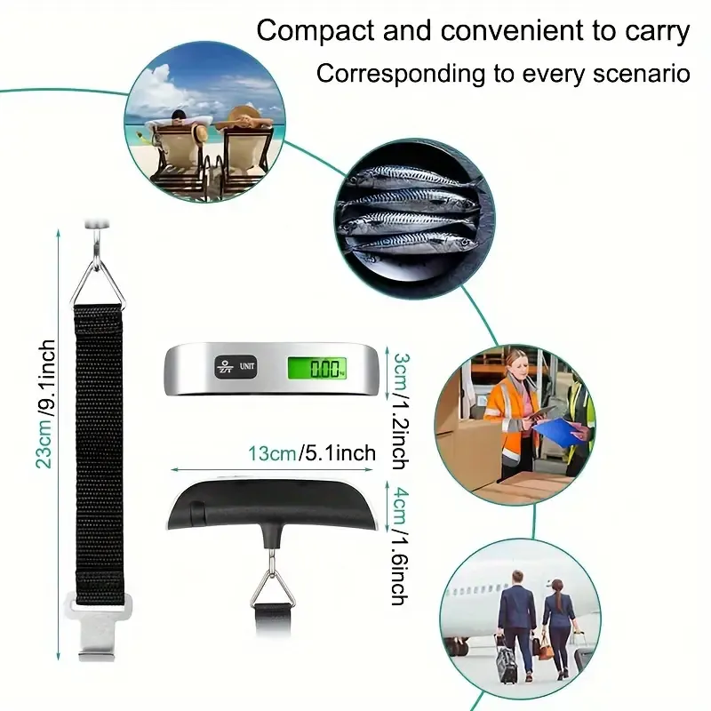 50 kg High Quality Portable LCD Display Hanging Digital Luggage Weighing Scale