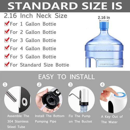1pc USB Rechargeable&Portable Electric Water Bottle Pump