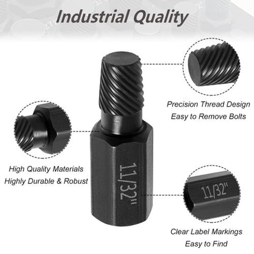 （Set of 10）Broken Head Bolt Screw Cap Extractor Broken Head Screw Hexagon Socket Bolt Removal Tool