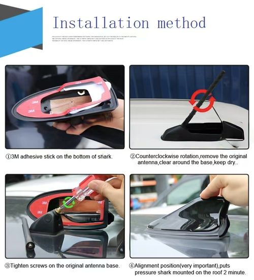 (Antenna decoration without punching)Design Universal Car Shark Fin Antenna Roof Antenna