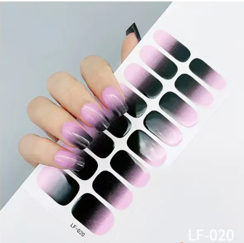 Semi Cured Gel Nail Wraps Nail Stickers（With lights）