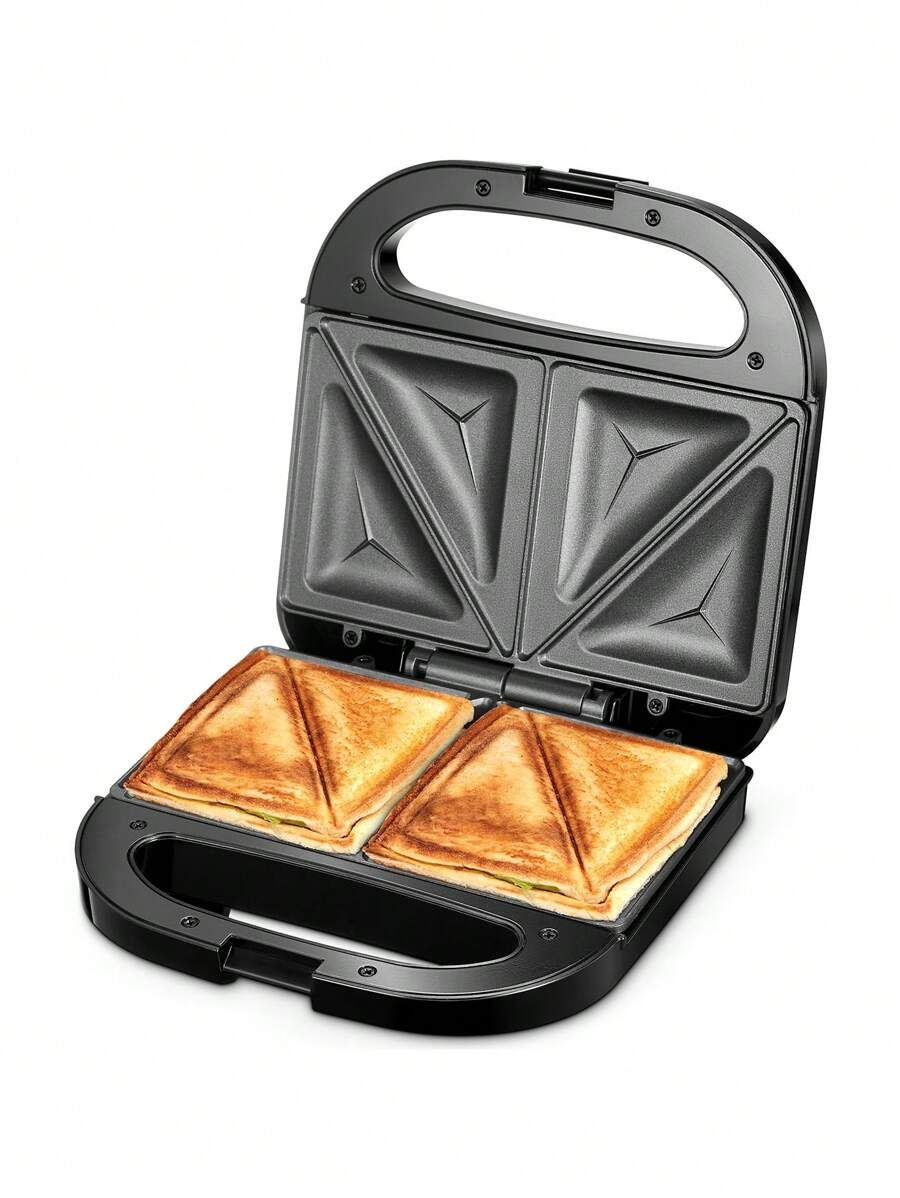 2 Slice Grilled Cheese Maker with Non-stick Flat Plates