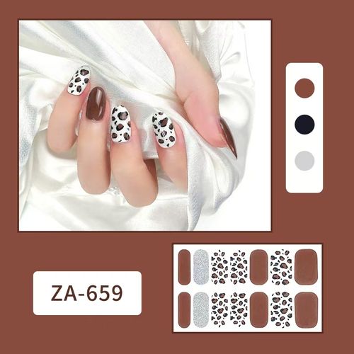 Semi Cured Gel Nail Wraps Nail Stickers（With lights）